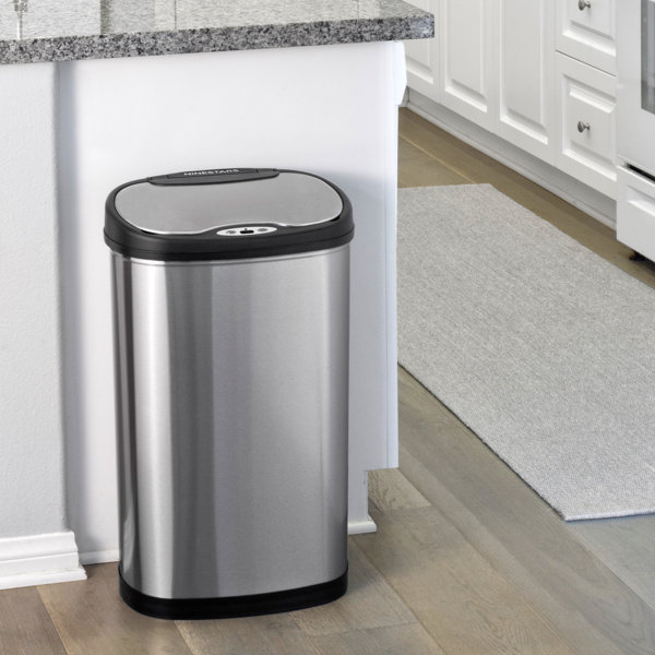 Nine Stars Stainless Steel Motion Sensor Trash Can Set & Reviews Wayfair